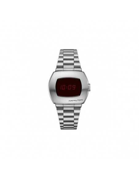 Reloj Hamilton American Classic PSR Digital Quartz H52414130 – Reloj digital de 40,8 x 34,7 mm con pantalla híbrida y brazalete