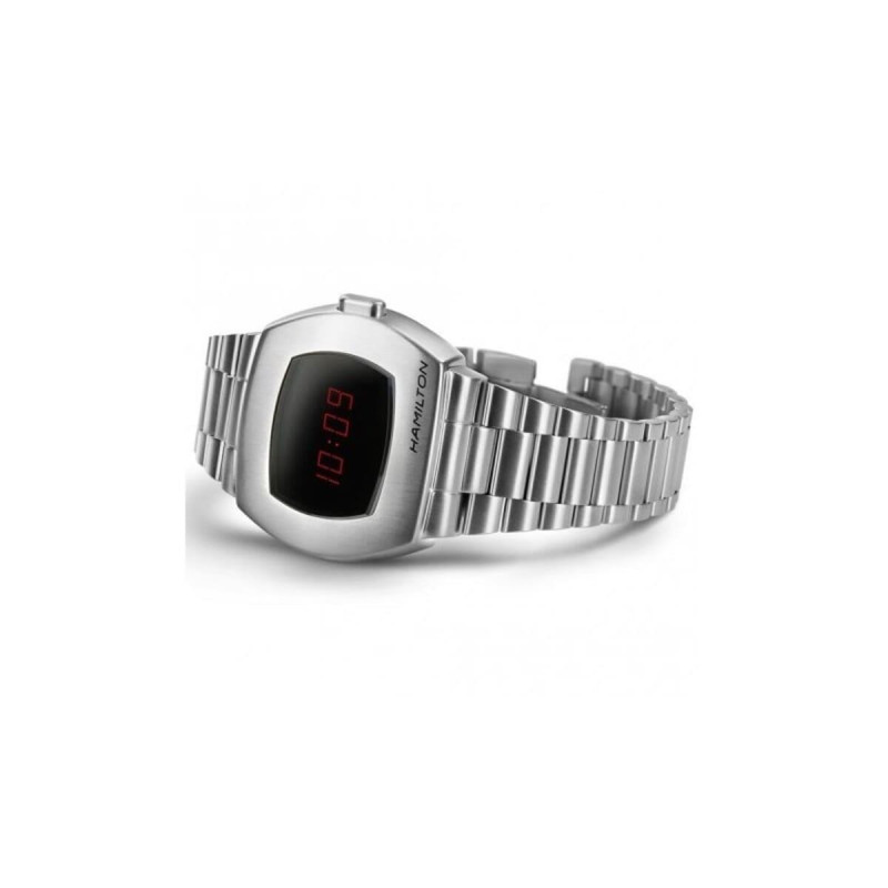Reloj Hamilton American Classic PSR Digital Quartz H52414130 – Reloj digital de 40,8 x 34,7 mm con pantalla híbrida y brazalete