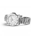 Reloj Hamilton Khaki Navy Scuba Quartz H82221110 – Reloj de cuarzo de 37 mm con esfera blanca y brazalete de acero inoxidable