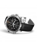 Reloj Hamilton Khaki Aviation X-Wind GMT Chrono Quartz H77912335 – Reloj de cuarzo de 46 mm con esfera negra y correa de caucho