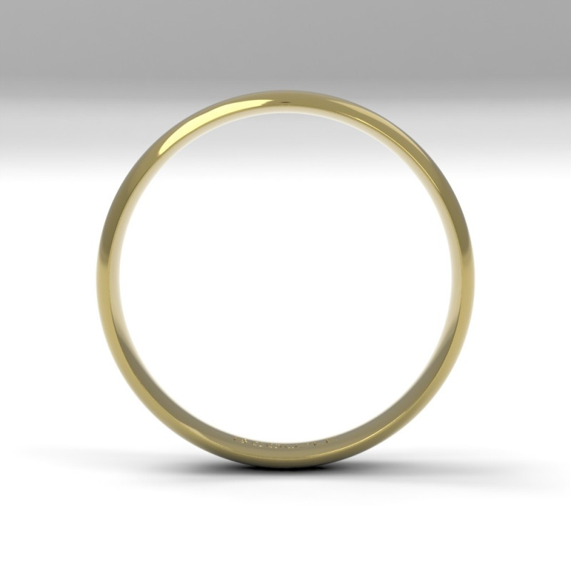 Alianza Clásica media caña Oro 18K Amarillo 4 mm | Joyería B&Couple