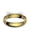 Alianza Clásica media caña Oro 18K Amarillo 4 mm | Joyería B&Couple