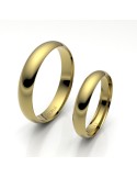 Alianza Clásica media caña Oro 18K Amarillo 4 mm | Joyería B&Couple