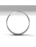 Alianza Clásica media caña Oro 18K Blanco 4 mm | Joyería B&Couple