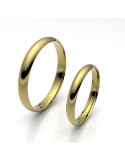 Alianza Clásica media Caña oro amarillo 18K 3mm | Joyería B&Couple