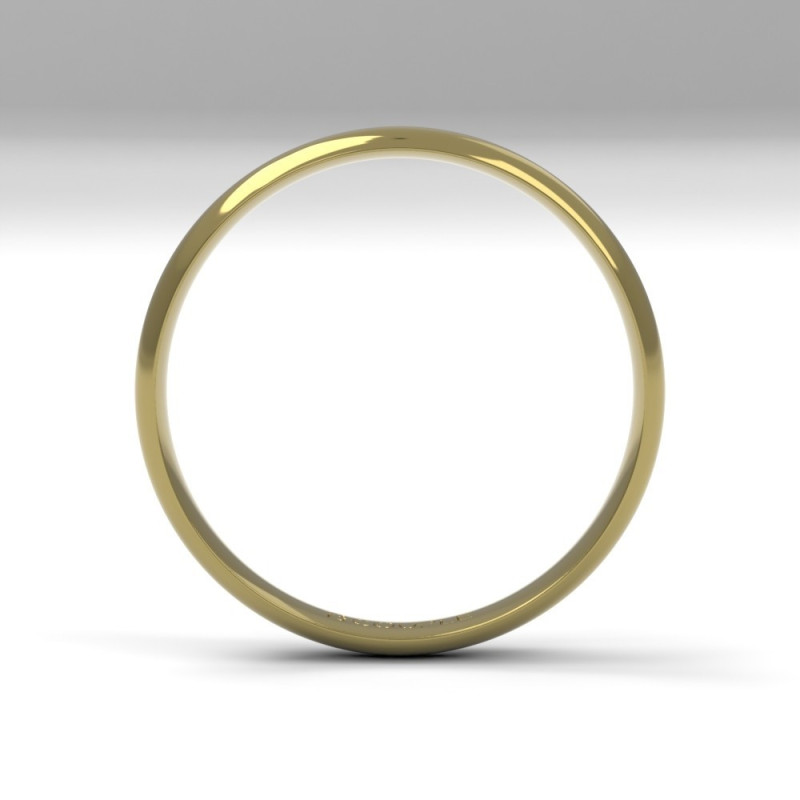 Alianza Clásica media Caña oro amarillo 18K 3mm | Joyería B&Couple