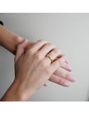 Alianza Clásica media caña oro 18K amarillo 3mm | Joyería B&Couple