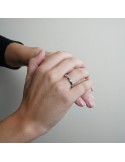 Alianza Clásica media caña oro Blanco 18K 3mm | Joyería B&Couple