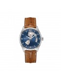 Reloj Hamilton Jazzmaster Open Heart Auto H32705041 – Reloj automático suizo de 42 mm con esfera azul y correa de piel marrón