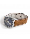 Reloj Hamilton Jazzmaster Open Heart Auto H32705041 – Reloj automático suizo de 42 mm con esfera azul y correa de piel marrón