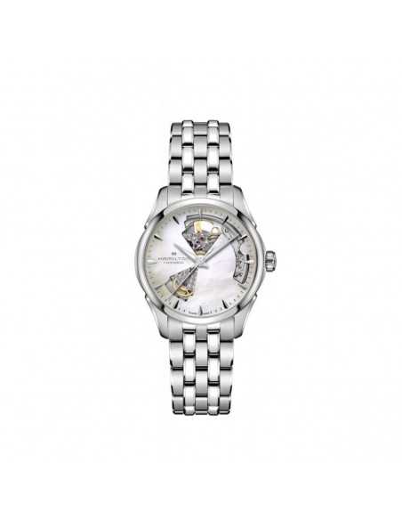 Reloj Hamilton Jazzmaster Open Heart Lady Auto H32215190 – Reloj automático suizo de 36 mm con esfera de nácar y brazalete de ac