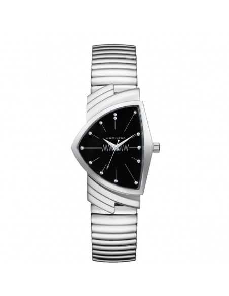 Hamilton Ventura Quartz H24411232 – Reloj de cuarzo de 32,3 mm con caja triangular y brazalete de acero inoxidable