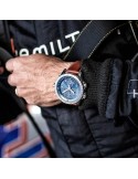 Reloj Hamilton Khaki Aviation X-Wind GMT Chrono Quartz H77922541 – Cronógrafo de cuarzo de 46 mm con esfera azul y correa de pie