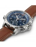 Reloj Hamilton Khaki Aviation X-Wind GMT Chrono Quartz H77922541 – Cronógrafo de cuarzo de 46 mm con esfera azul y correa de pie