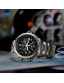 Reloj Hamilton Khaki Aviation X-Wind GMT Chrono Quartz H77912135 – Reloj de cuarzo de 46 mm con esfera negra y brazalete de acer