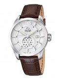 Jaguar J663/1 | Reloj con Esfera Blanca y Pulsera de Cuero Marrón | B&Couple​