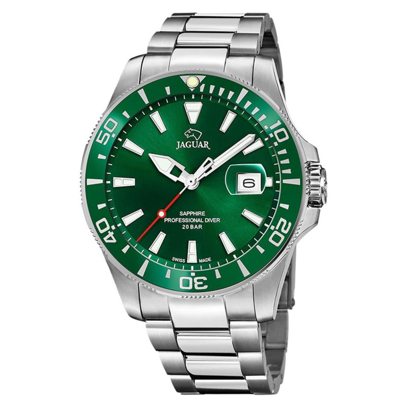 Jaguar J860/B | Reloj de Buceo para Hombre con Esfera Verde | B&Couple​