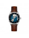 Hamilton Jazzmaster Open Heart Auto H32675540 – Reloj automático de 40 mm con esfera azul y correa de piel marrón