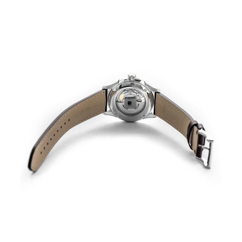 Hamilton Jazzmaster Open Heart Auto H32675540 – Reloj automático de 40 mm con esfera azul y correa de piel marrón