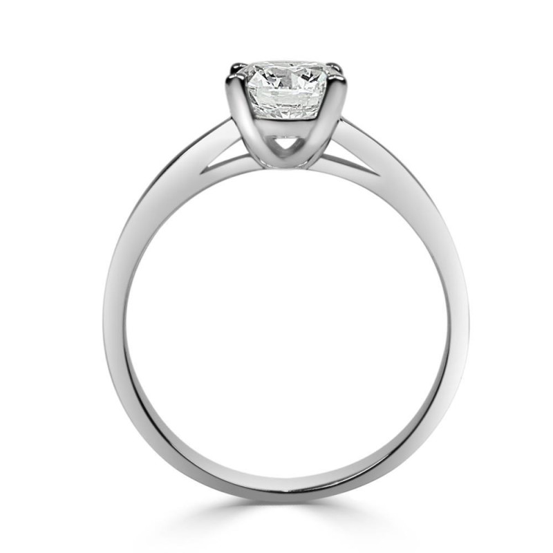Solitario oro blanco con diamante creado 4 garras 1,00ct.