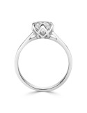 Solitario oro Blanco diamante creado 1,00 CT 6 garras