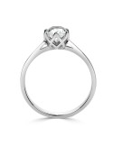 Solitario oro blanco diamante creado 0,70CT 6 garras