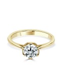 Solitario oro amarillo diamante creado 0,70ct 6 garras
