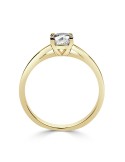 Solitario oro amarillo con diamante creado 4 garras 0,50 ct.