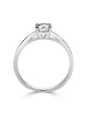 Solitario oro blanco con diamante creado 4 garras 0,50 ct.