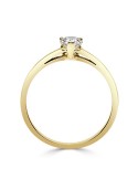 Solitario oro amarillo diamante creaddo pera 0.50 CT
