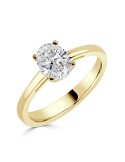 Solitario oro amarillo Oval Diamante creado 1,00 CT
