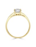 Solitario oro amarillo Oval Diamante creado 1,00 CT