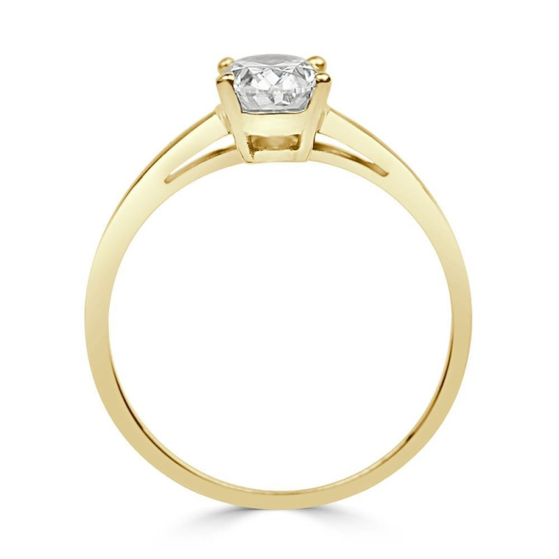 Solitario oro amarillo Oval Diamante creado 1,00 CT