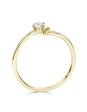 Solitario oro amarillo mini 2 diamantes creados. 0,10CT-0,015CT