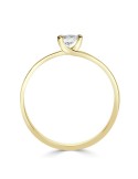 Soliatario oro amarillo diamante creado 0,25CT 3 garras