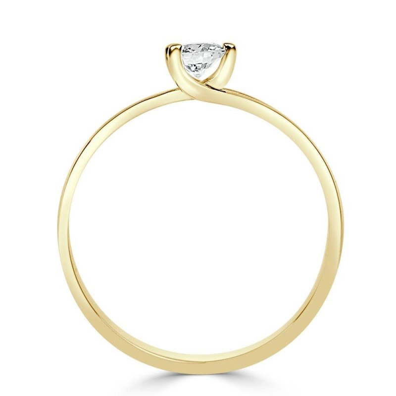 Soliatario oro amarillo diamante creado 0,25CT 3 garras