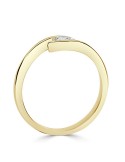 Solitario oro amarillo diamante creado ojo 0,25 CT