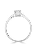 Solitario oro blanco diamante creado talla Esmeralda 0,70 CT