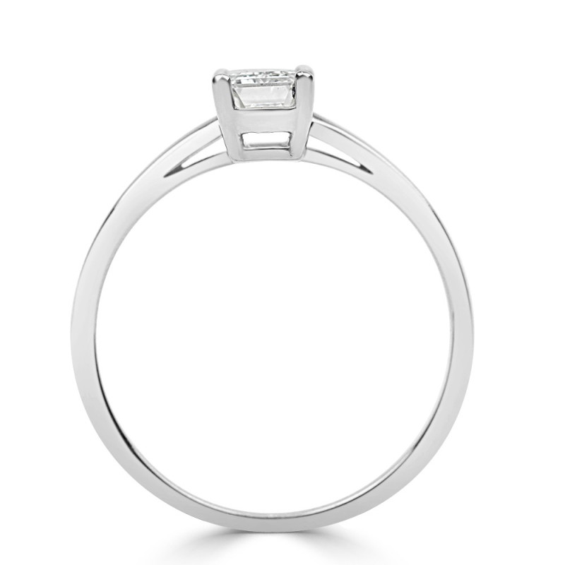 Solitario oro blanco diamante creado talla Esmeralda 0,70 CT