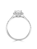 Solitario oro blanco diamante creado halo pera 1,01 CT