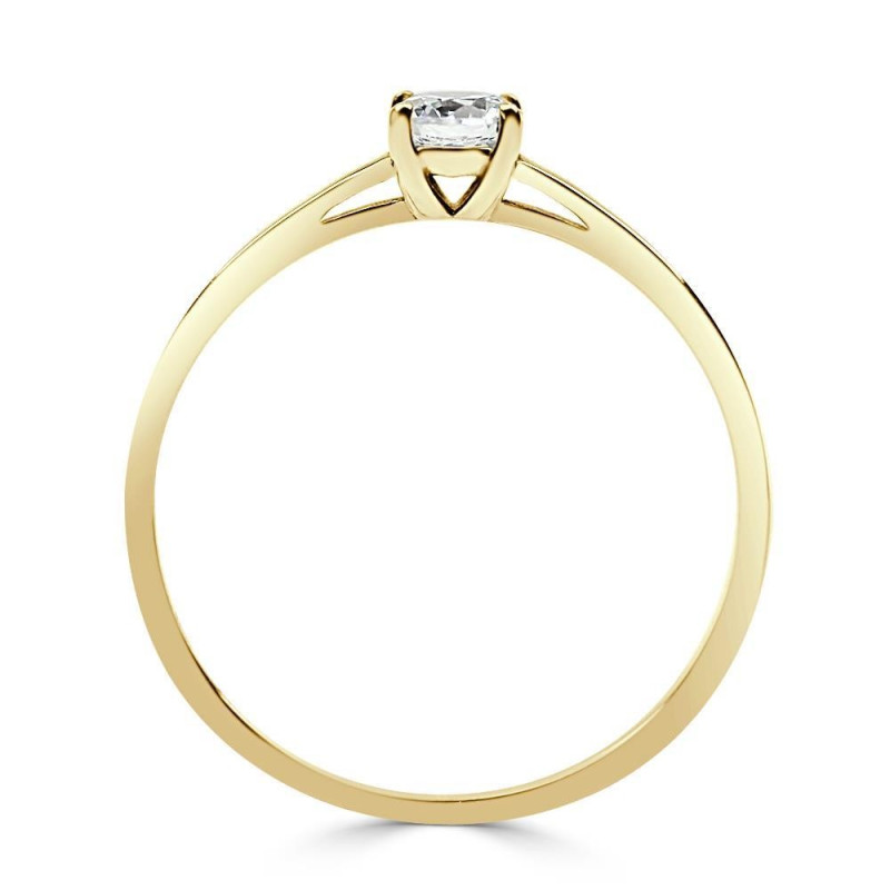 Solitario oro amarillo diamante creado 4 garras 0,30 CT
