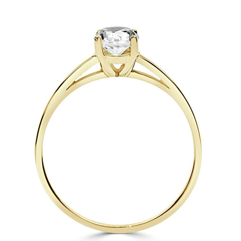 Solitario oro amarillo diamante de creado 4 garras 0,70 CT