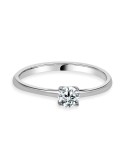 Solitario diamante creado 4 garras 0,30CT