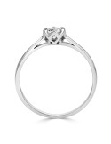 Solitario oro blanco diamante creado 6 garras 0,30ct