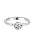 Solitario oro blanco diamante creado 6 garras 0,30ct