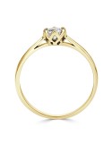 Solitario oro amarillo diamante creado  6 garras 0,30 CT
