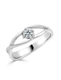 Solitario oro blanco infinito diamante creado de 0,15 CT