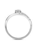 Solitario oro blanco infinito diamante creado de 0,15 CT