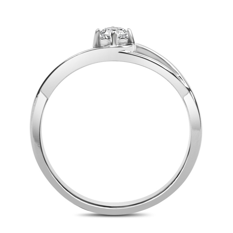 Solitario oro blanco infinito diamante creado de 0,15 CT