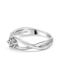 Solitario oro blanco infinito diamante creado de 0,15 CT